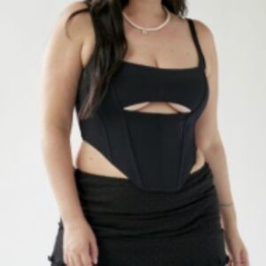 Urban Outfitters Out From Under Spitfire Mesh Cutout Corset